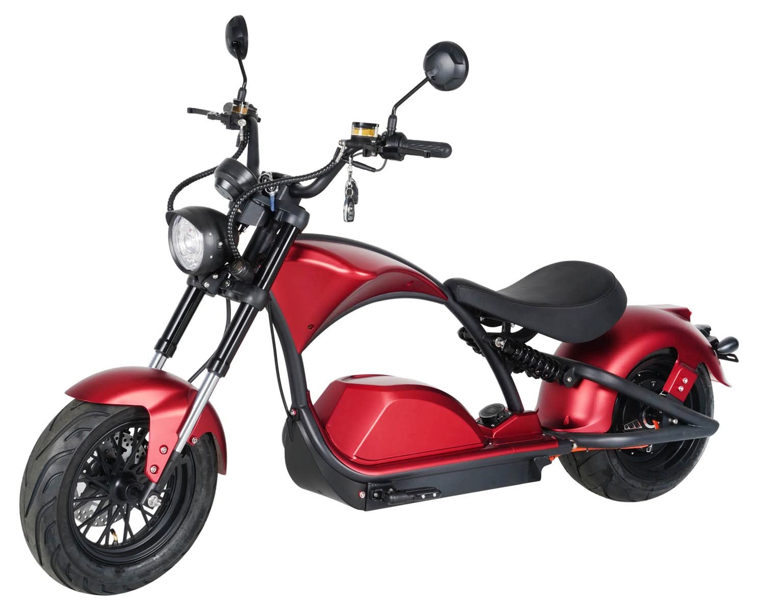 E-Motorrad Angry Blake E-Roller 86 km/h, 100 km Reichweite, herausnehmbarer 72V/40Ah Lithium-Akku, Elektro Roller, Motorrad, E-Roller kaufen, Rot von elrofu