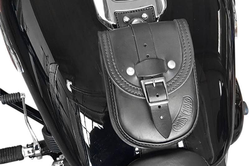 ends cuoio Tankrucksack aus echtem Leder mit Schnellöffnung kompatibel mit Harley Davidson Sport Glide 2018-2024 Abnehmbare Motorradtasche 100% Made in Italy von ends cuoio