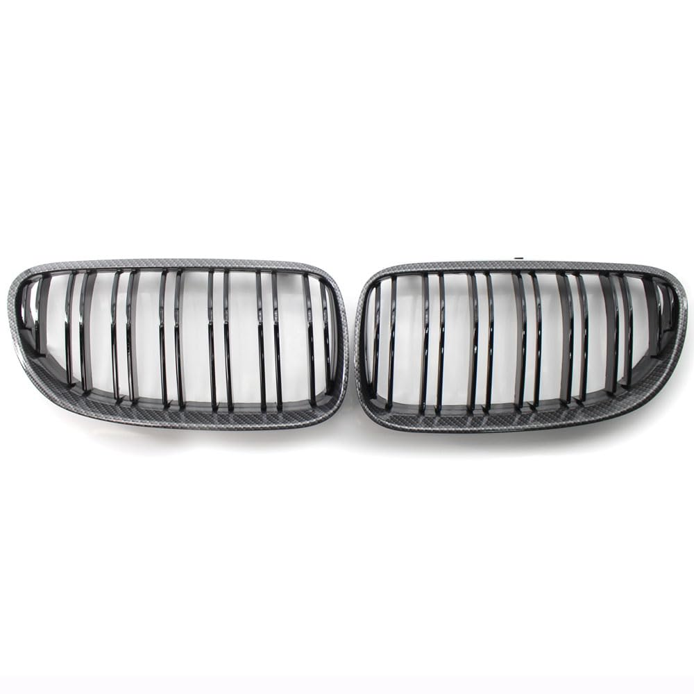 eobidhgi [Replacement] Carbon Kühlergrill Niere Grill for BMW E92 E93 320I 330I 328i 335i 2010 2011 2012 Auto Styling Schwarz glänzend Dual Line (Carbon Fiber) von eobidhgi