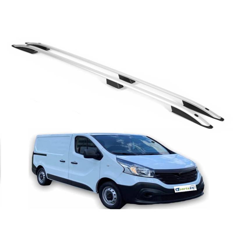 Dachreling Set für Opel Vivaro B Renault Trafic 2014-2019 L1 kurzer Radstand Alu E-Parts24 von eparts24