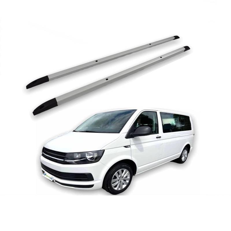 E-Parts24 Dachreling bündig aufliegend Sport für VW T6 ab 2015- kurzer Radstand L1 Silber von eparts24