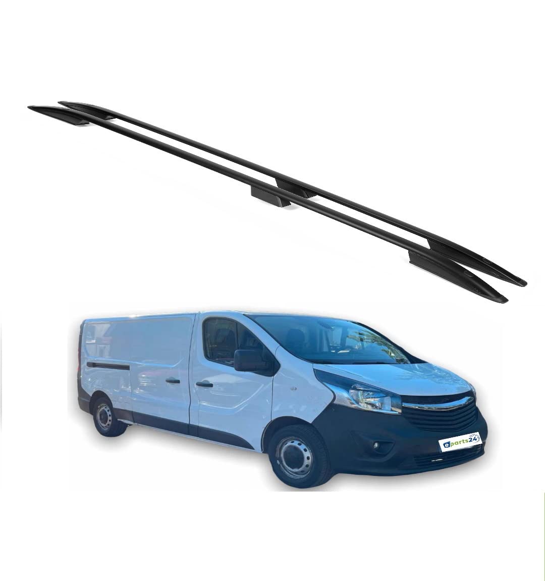 E-Parts24 Dachreling für Opel Vivaro B Renault Trafic 2014-2019 L2 Langer Radstand schwarz von eparts24