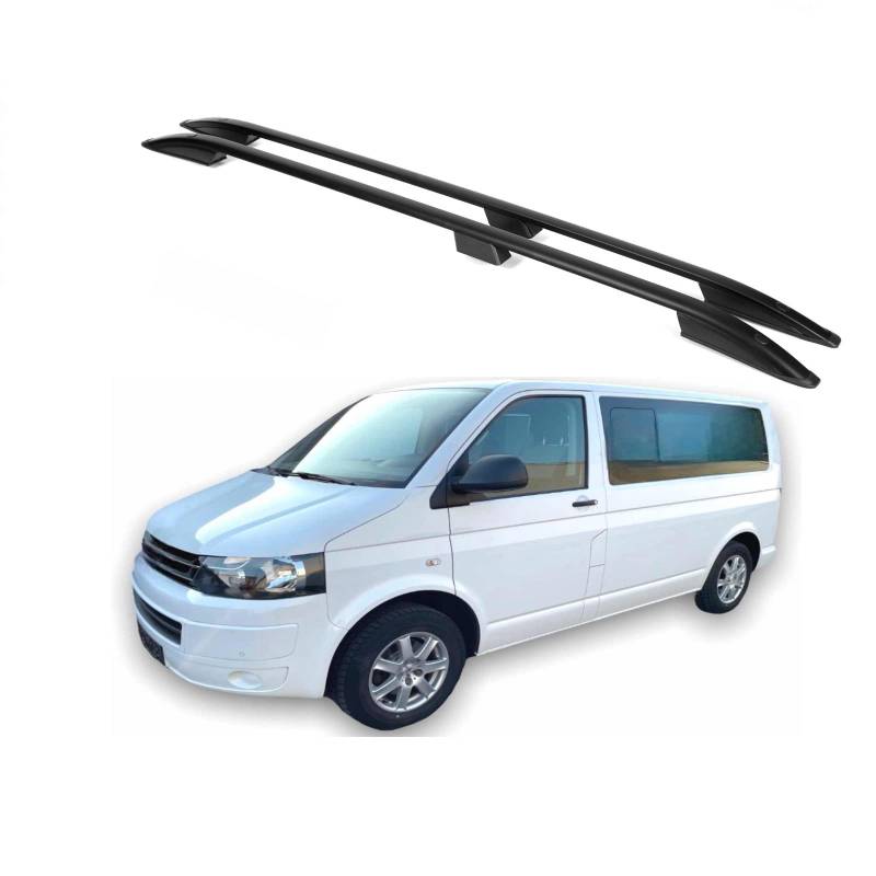 E-Parts24 Dachreling für VW T5 Multivan Transporter ab 2003- Langer Radstand L2 schwarz von eparts24