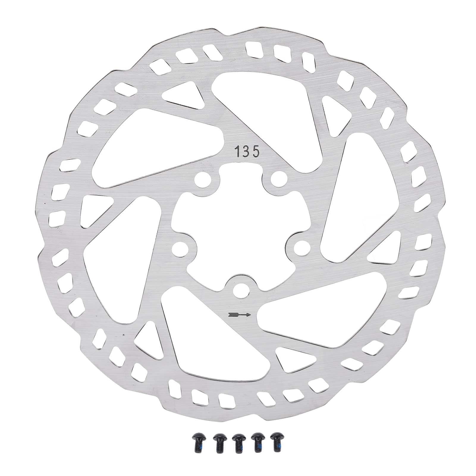 135 mm Bremsscheibe, 5-Loch-Bremsscheibe, Edelstahl-Centerlock-Scheibenbremsrotor-Modifikationszubehör für XiaomiPro Pro2 Elektroroller von equlup