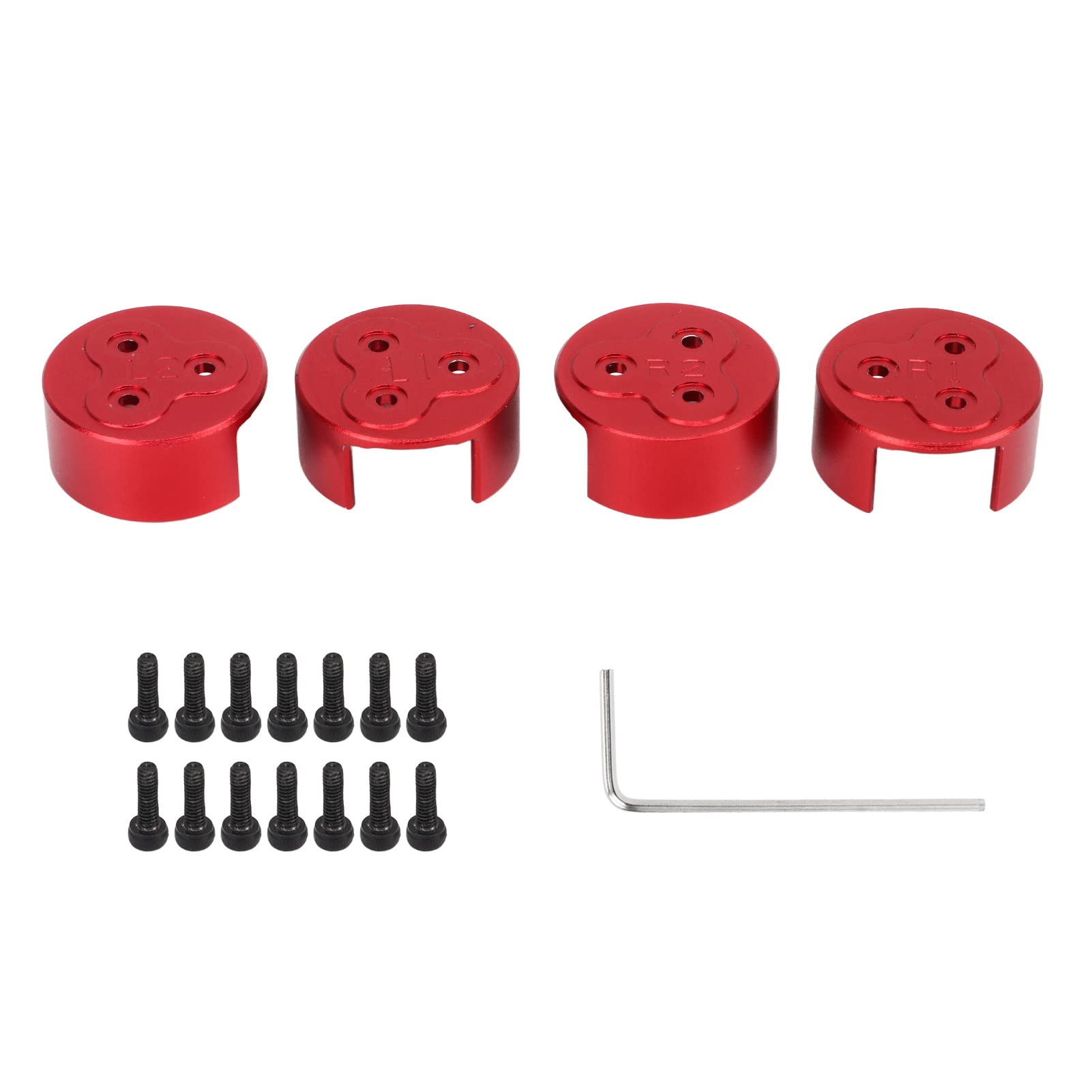 Drohnen-Motormotor-Abdeckkappe, Drohnen-Motorschutz-Set 22 x 22 x 10,3 mm/0,9 x 0,9 x 0,4 Zoll, stoßfeste Motorschutzhülle für Avata-Drohne (Rot) von equlup