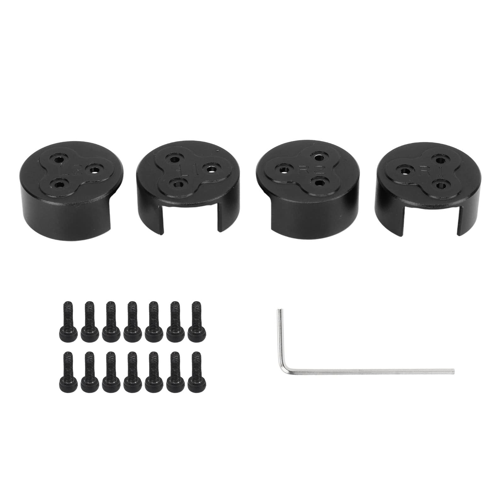 Drohnen-Motormotor-Abdeckkappe, Drohnen-Motorschutz-Set 22 x 22 x 10,3 mm/0,9 x 0,9 x 0,4 Zoll, stoßfeste Motorschutzhülle für Avata-Drohne (Schwarz) von equlup