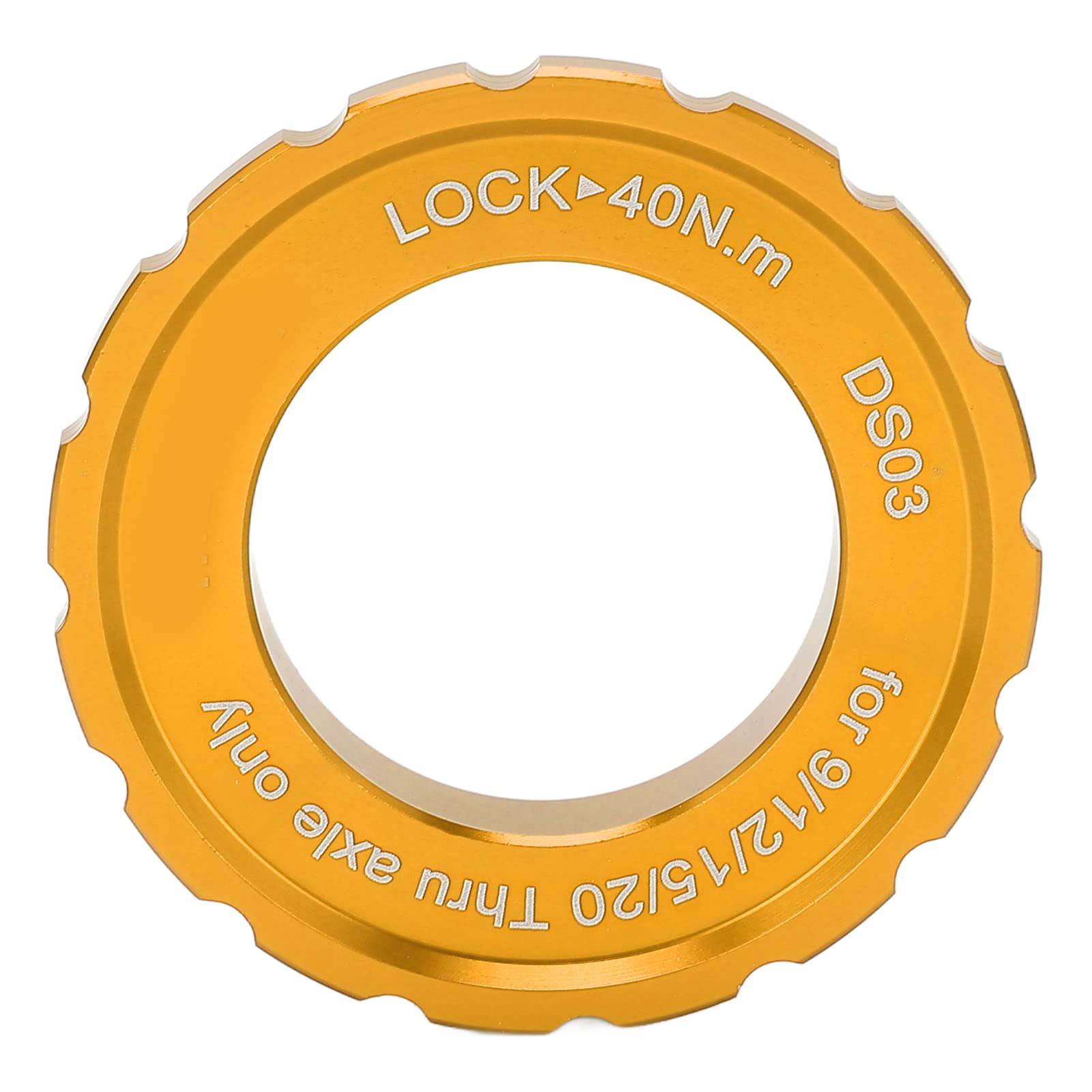 Fahrrad-Centerlock-Sicherungsring, 26 mm/1,0 Zoll Innendurchmesser, Fahrrad-Center-Lock-Abdeckring, Fahrrad-Center-Schaft-Scheibenbremsrotor-Sicherungsring für Fahrräder (Gold) von equlup