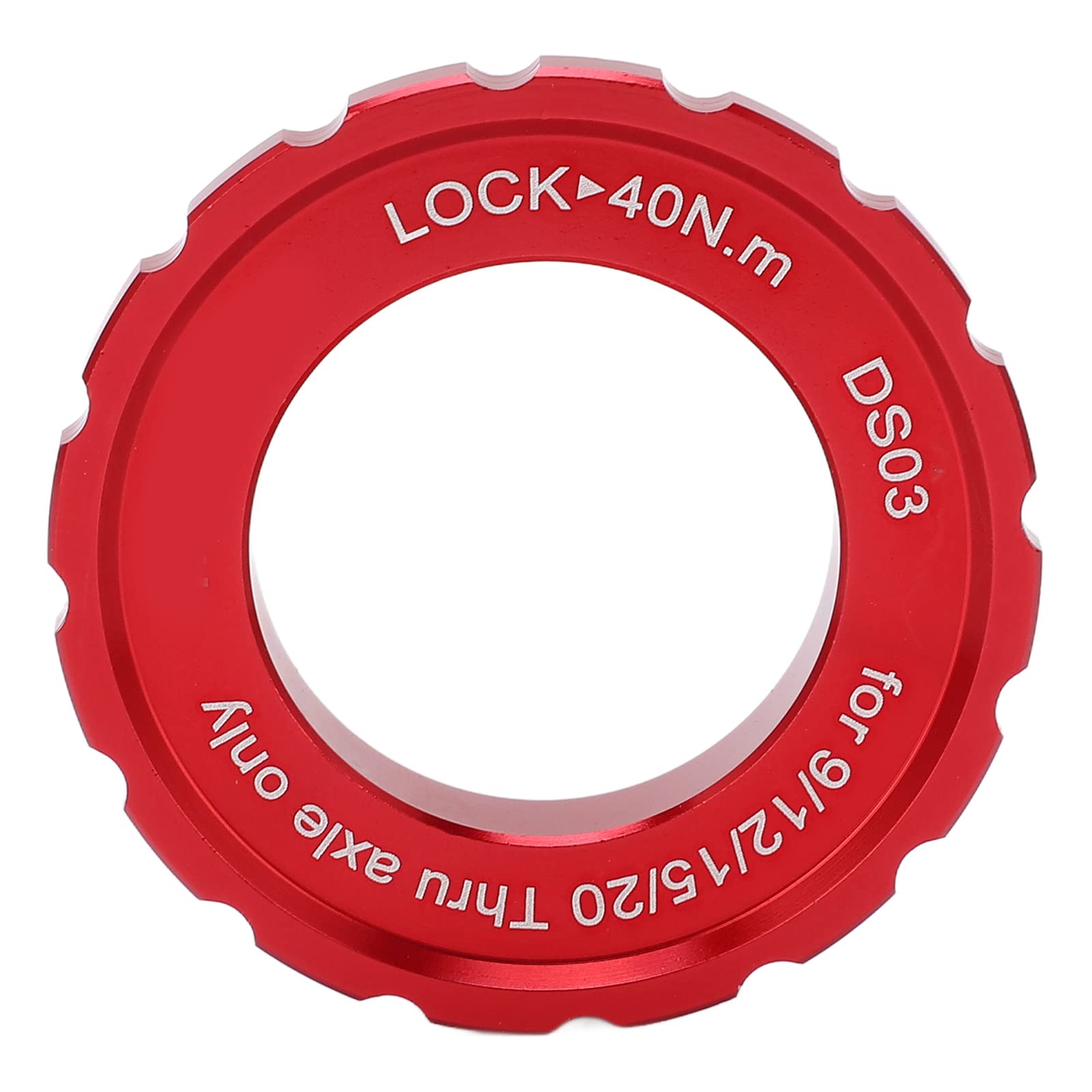 Fahrrad-Centerlock-Sicherungsring, 26 mm/1,0 Zoll Innendurchmesser, Fahrrad-Center-Lock-Abdeckring, Fahrrad-Center-Schaft-Scheibenbremsrotor-Sicherungsring für Fahrräder (Rot) von equlup