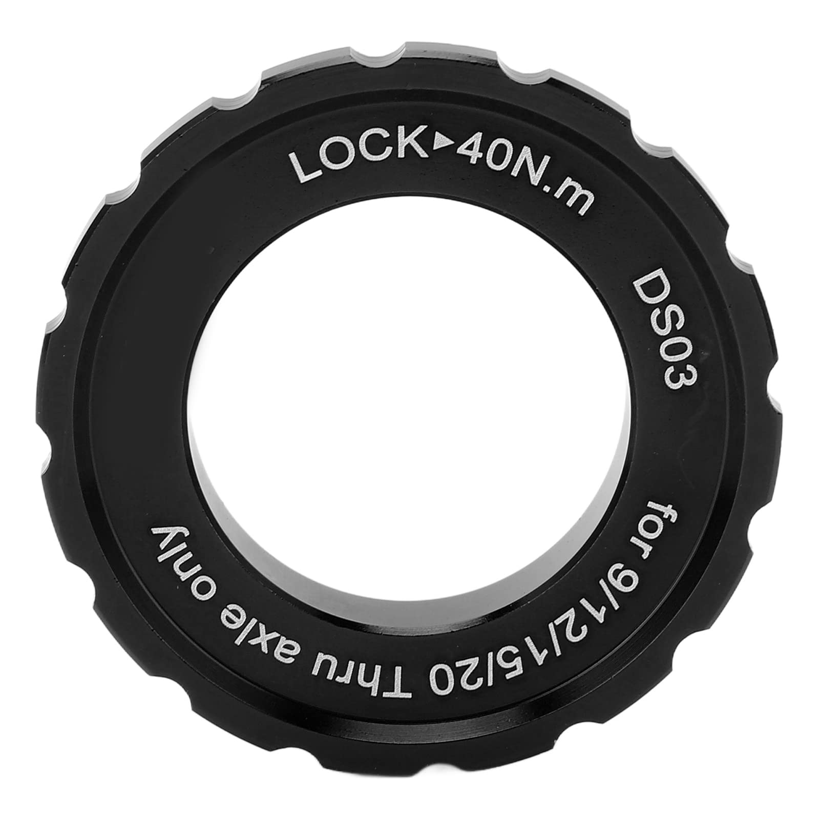 Fahrrad-Centerlock-Sicherungsring, 26 mm/1,0 Zoll Innendurchmesser, Fahrrad-Center-Lock-Abdeckring, Fahrrad-Center-Schaft-Scheibenbremsrotor-Sicherungsring für Fahrräder (Schwarz) von equlup