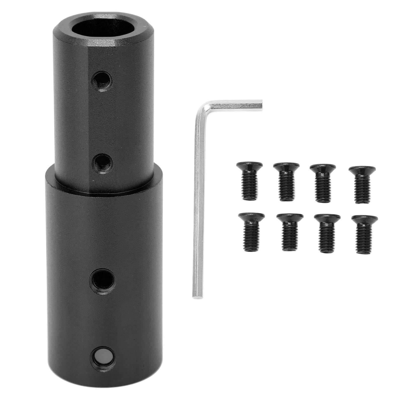 Lenkerverlängerungsrohr, Erhöhung des Stangenrohr-Risers, Aluminiumlegierung, Roller-Erhöhungsmodifikationsteil für M365 1s Pro 2 Essential Lite (Schwarz) von equlup