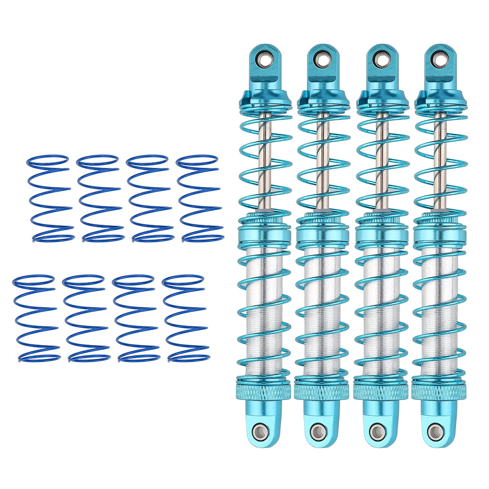 RC Stoßdämpfer, 4 Stück Metallstoßdämpfer Ersatzfedern RC Update Teile Zubehör für TRX4 SCX10 D90 1/10 RC Crawler (100mm) von equlup