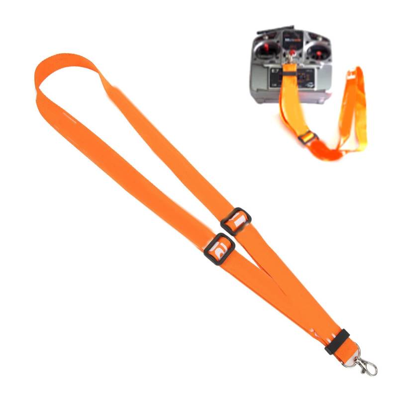 Verstellbarer Lanyard-Gurt, 57 cm/22,4 Zoll Drohnen-Lanyard-Fernbedienungs-Halsband zum Aufhängen für JR Pro FPV-Ausweishalter (Orange) von equlup