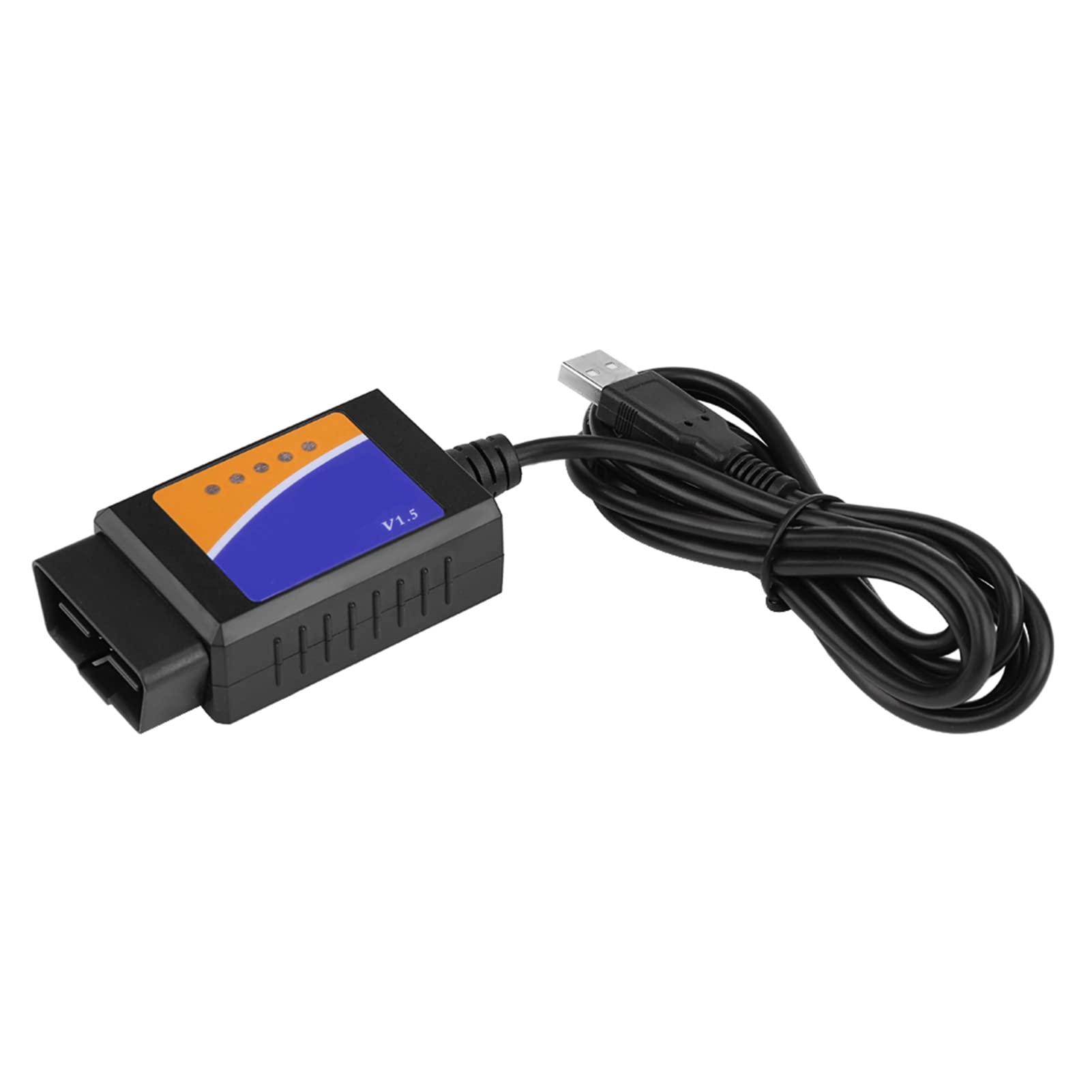 equlup Diagnosekabel, 12 V OBD2 USB-Anschluss ABS-Schnittstellenscanner Professionelles Auto-Diagnose-Adapterkabel Für Alle OBD-II-Protokolle von equlup