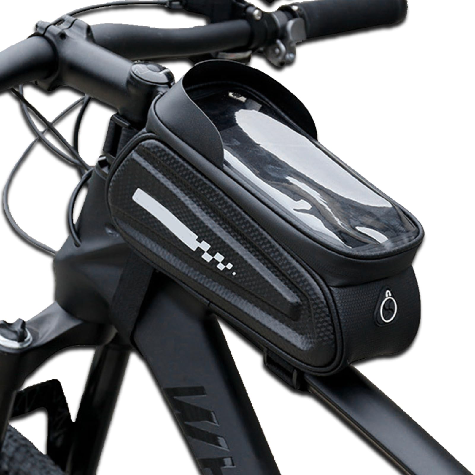 equlup Fahrradtasche, PVC, Schwarze Hartschale, Touchscreen-Fahrradtasche, Handy, Fahrrad, Fahrradpaket, Ausrüstung, Fahrräder, Handyhalterung, Tasche für Verschiedene Arten von von equlup