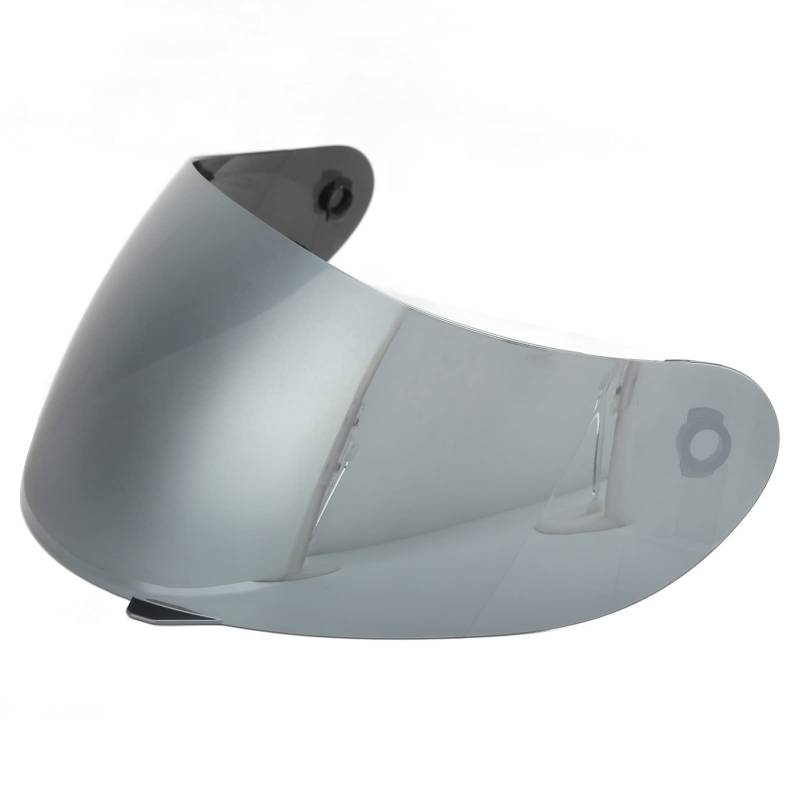 equlup Motorradhelm Visier, PC Ersatzhelm Visierlinse Sonnenschutz Klar Retro modische Helmgesichtslinse für K3 K4 (Silver) von equlup