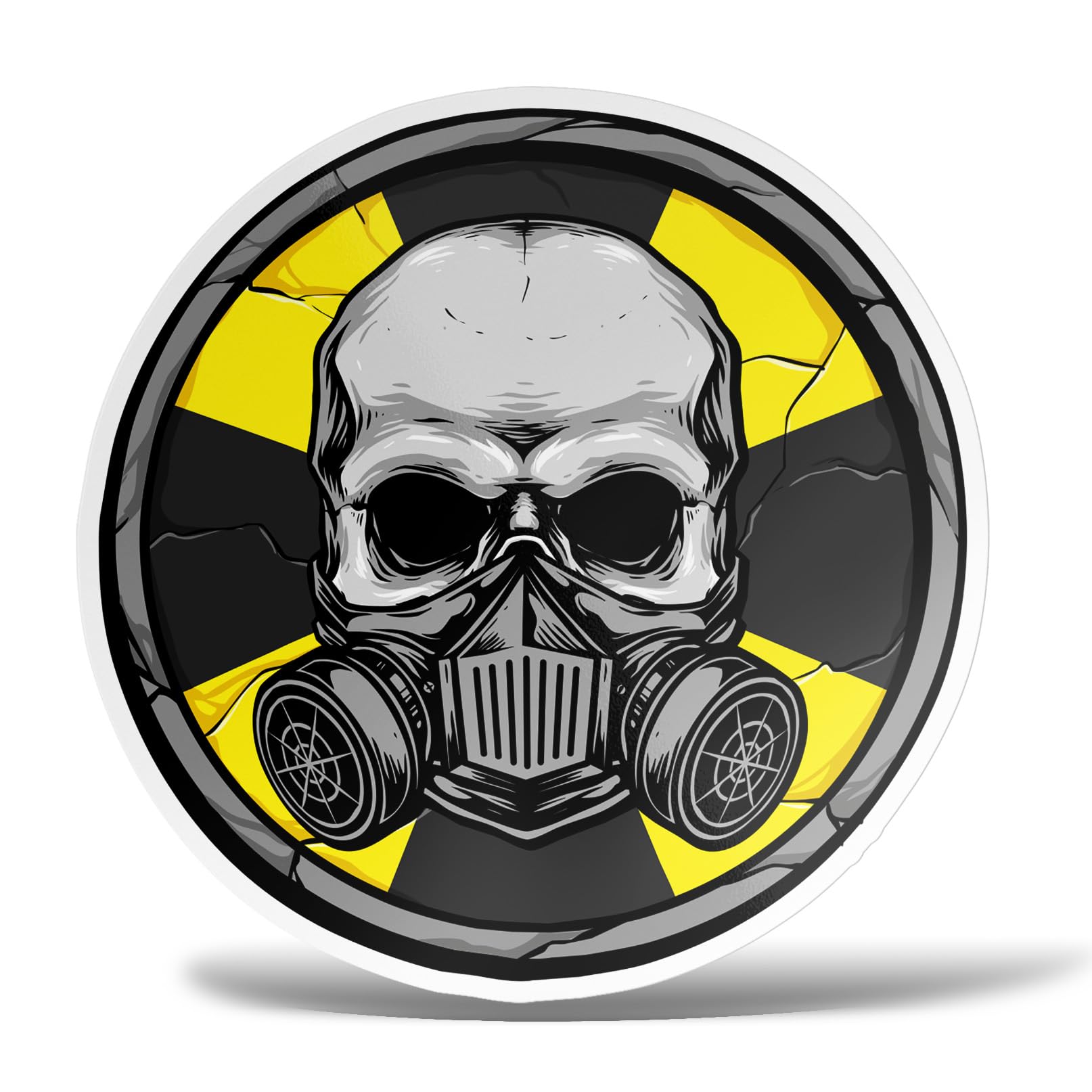 erreinge Aufkleber Schädel Gasmaske Biohazard Adhesive Form PVC Für Abziehbild Tapete Auto Moto Helm Camper Laptop - 12 cm von erreinge