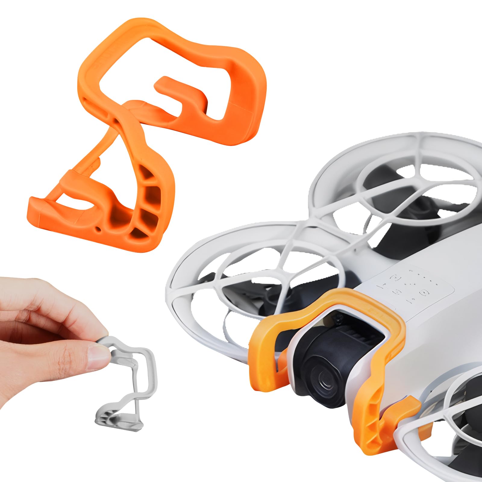 Gimbal Bumper Guard für DJI Neo Drohne, Gimbal Anti-Kollision Protektor Antikollisionsschutz Schutzleiste Versicherung Stoßfänger Gimbal Objektiv Kratzschutz Zubehör für DJI Neo (Orange) von ertlutw