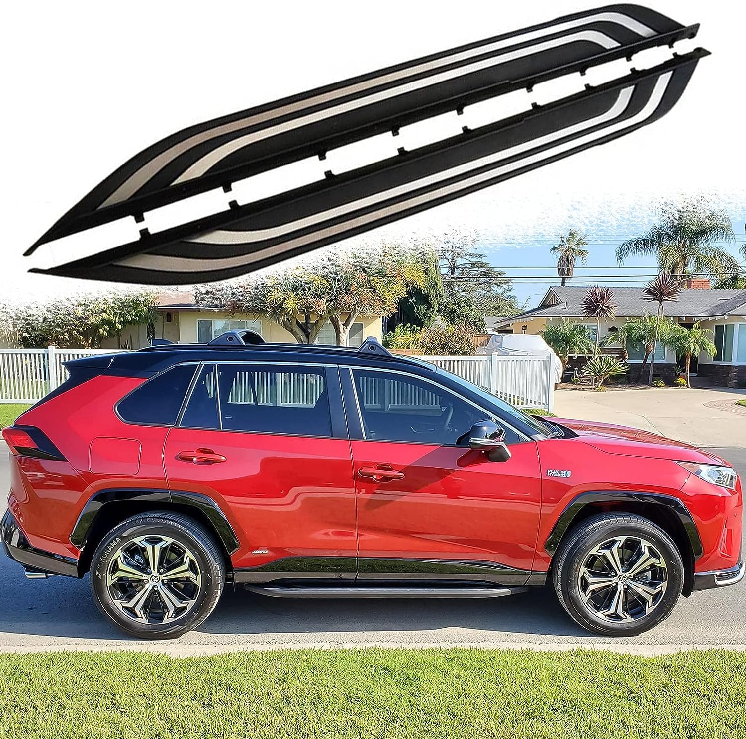 Etesan Trittbretter passend für Toyota RAV4 Trittbretter 2019 2020 2021 Seitenschritt Nerf Bar Plattform von etesan