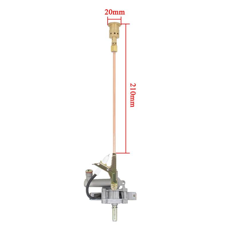 Elektronischer Zünder for Zuckerwattemaschinen Gas-Zündschalter for Zuckerwattemaschinen Kupferrohrdüse Gaszündungsbaugruppe Ventil(210mm) von eumenghe