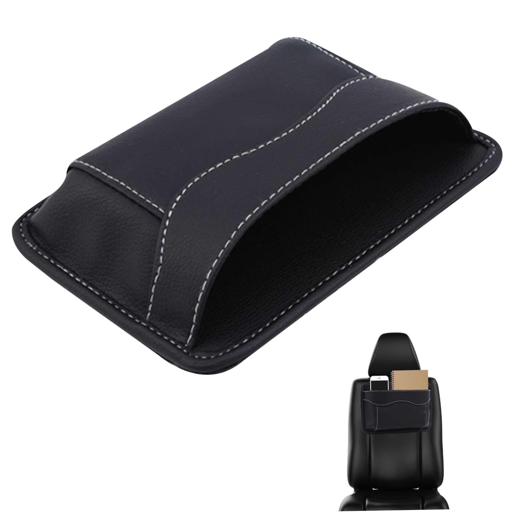 Autositzseite Organisator Mini Leder Car Sace Gap Organizer Tasche Selbstkleber Autoaufbewahrung für Telefone, Schlüssel, Kosmetik -Ladungsständer von eurNhrN