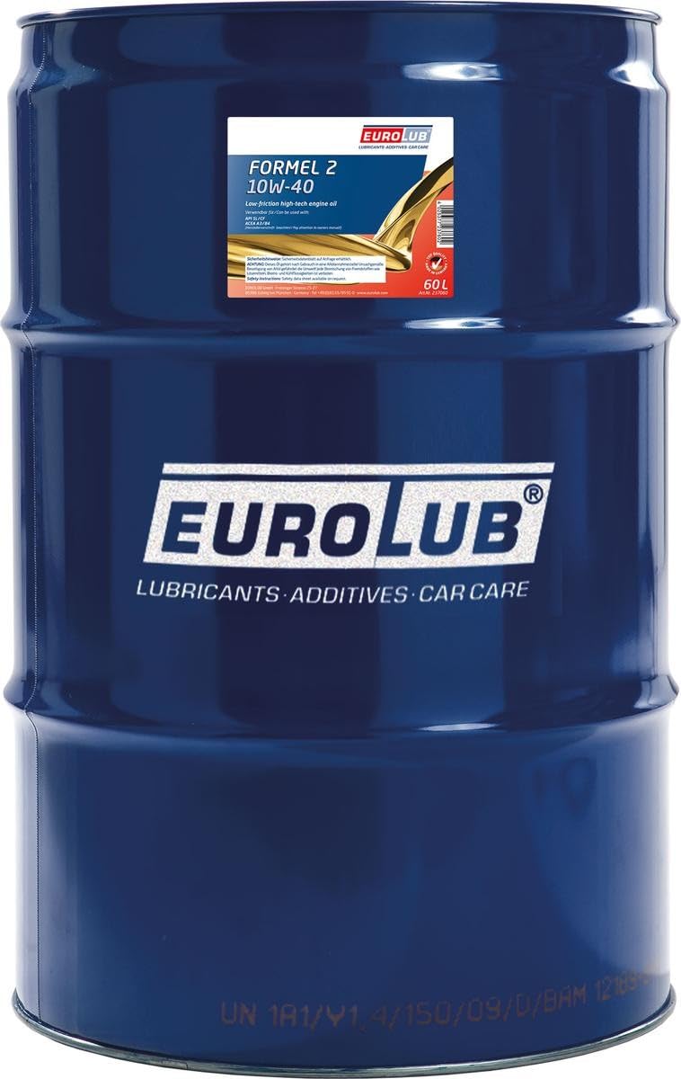 Eurolub Formel2 10W-40 Diesel Benziner Motoröl 60Liter Fass von EUROLUB