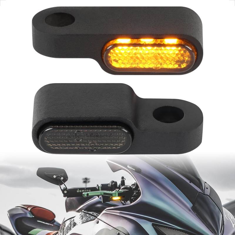 evermotor 3 LED Universal 12V 2 Stück E24 Mini Motorrad LED Blinker Aluminiumlegierung im Feinguss IP67 Wasserdicht E geprüft von evermotor