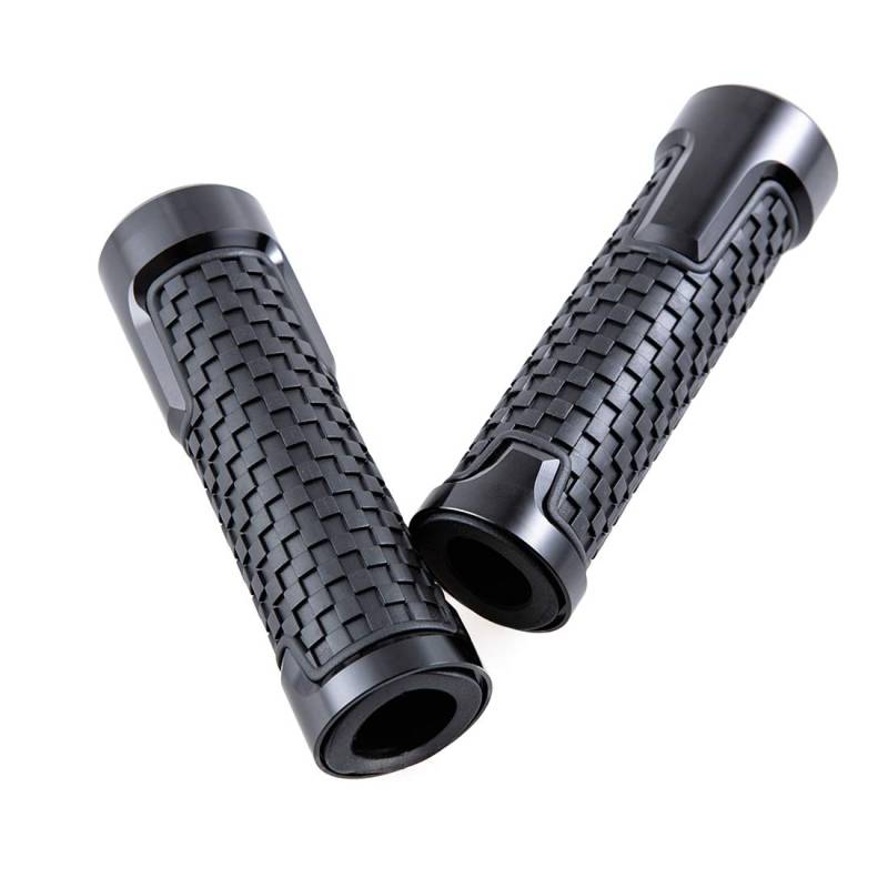 Handgriffe Universal Motorrad Lenkergriffe Griffe - 22 mm (7/8") 24mm (1") Anti-Rutsch Gummi Motorradgriffe für Roller Mopeds Quad ATV Griffe (Schwarz) von evomosa