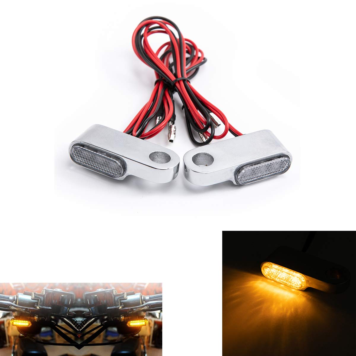 Motorrad Mini LED Blinker Licht Fließend Blinkende Blinkerlampe Für Motorrad Scooter Cafe Race von evomosa