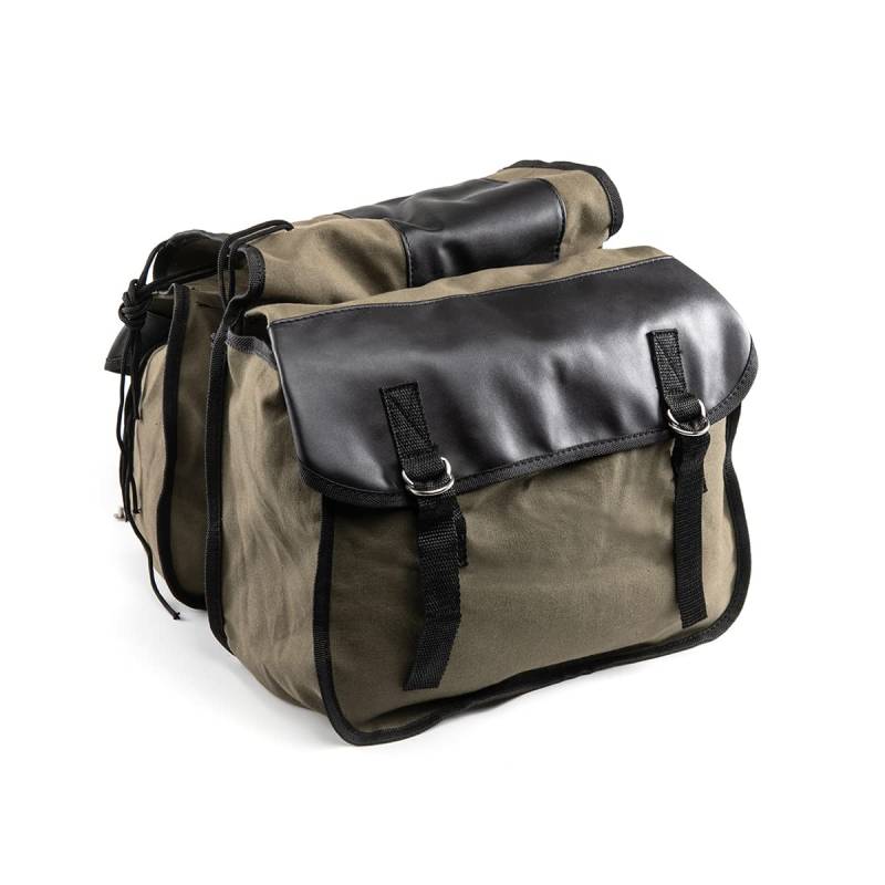 Motorrad Satteltaschen Canvas Wasserdichte Werkzeug Aufbewahrungstasche für Motorradgepäcktaschen Travel Knight Rider für Touring Motorrad Box (Khaki) von evomosa