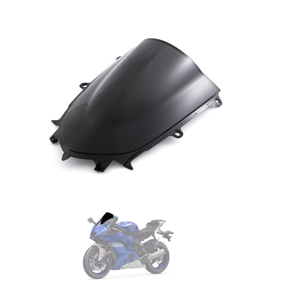 Motorrad Windschutzscheibe Frontscheibe Passend für YZFR7 YZF R7 2021 2022 2023 YZF-R7 21-23 YZFR6 R6 2017-2021 Double Bubble Screen von evomosa