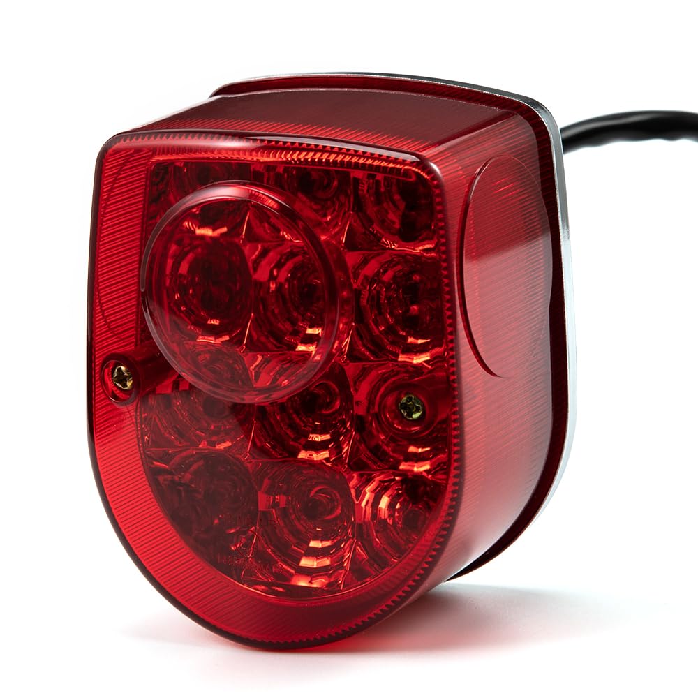 evomosa Motocross Rücklicht LED Bremse Fahrlicht für Motorrad Stop Rotes Licht Heckleuchten (Rote Schale) von evomosa
