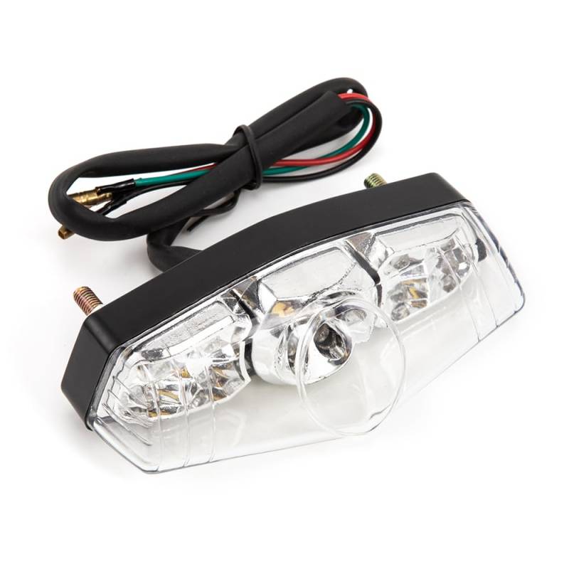 evomosa Motorrad LED Rücklicht Off-Road Bike Retro Bike Retrofit LED-Rücklicht Lauflicht Bremslicht (Weiß) von evomosa