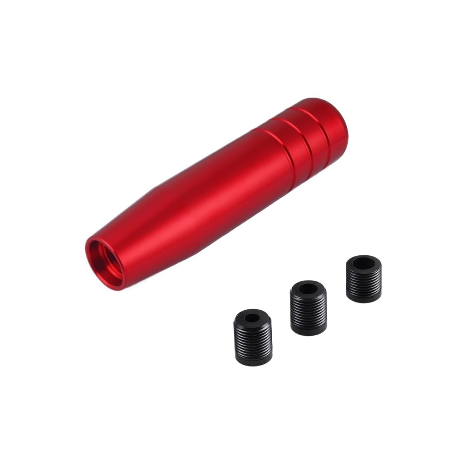 13CM Aluminium Schaltknauf Racing Auto Schaltgetriebe Schalthebelknopf mit DREI Adaptern(Red) von ewgrkbaaa