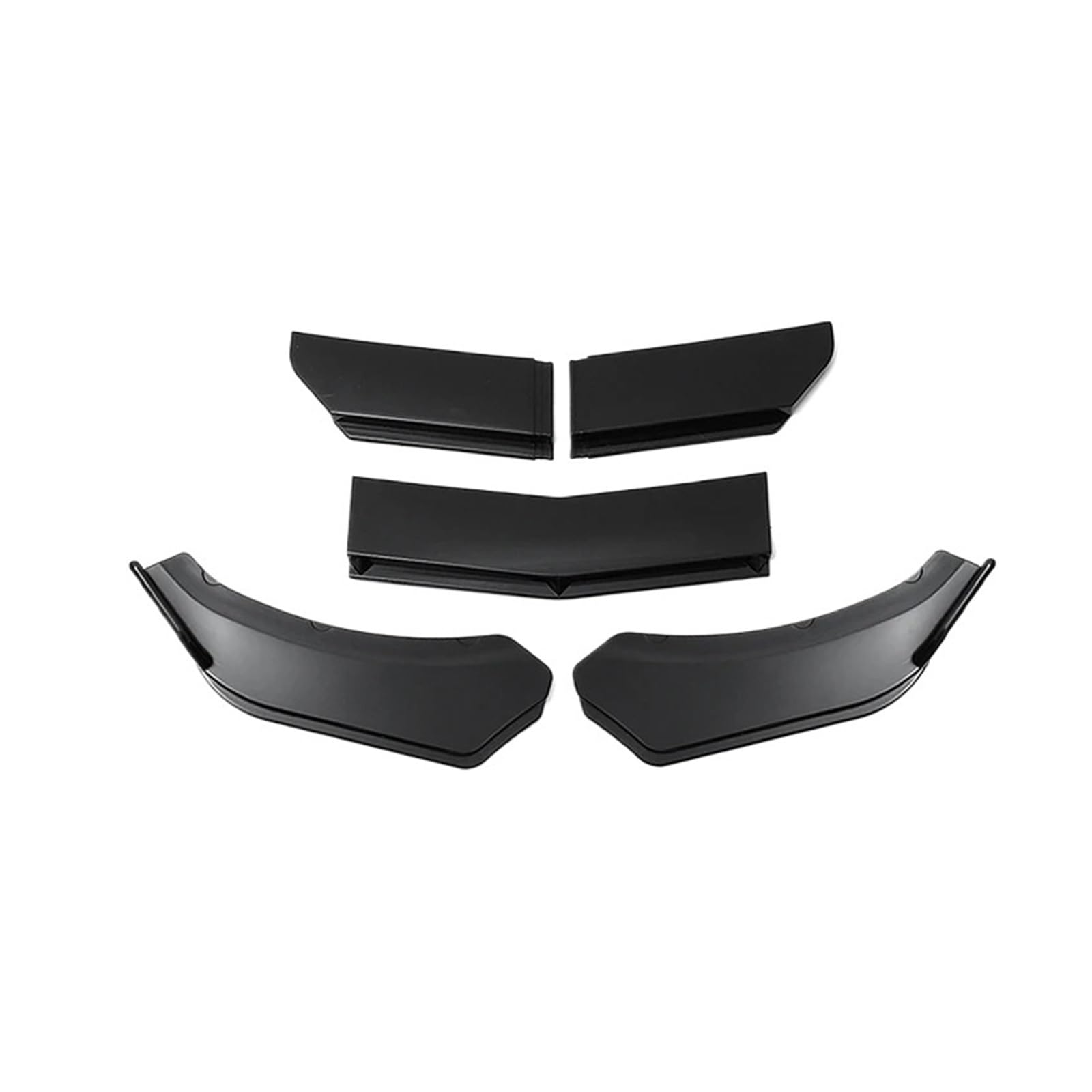 5Pcs Auto Front Schaufel Ente Lip Stoßstange Winddicht Spoiler Zubehör(5Pcs Bright Black-01) von ewgrkbaaa