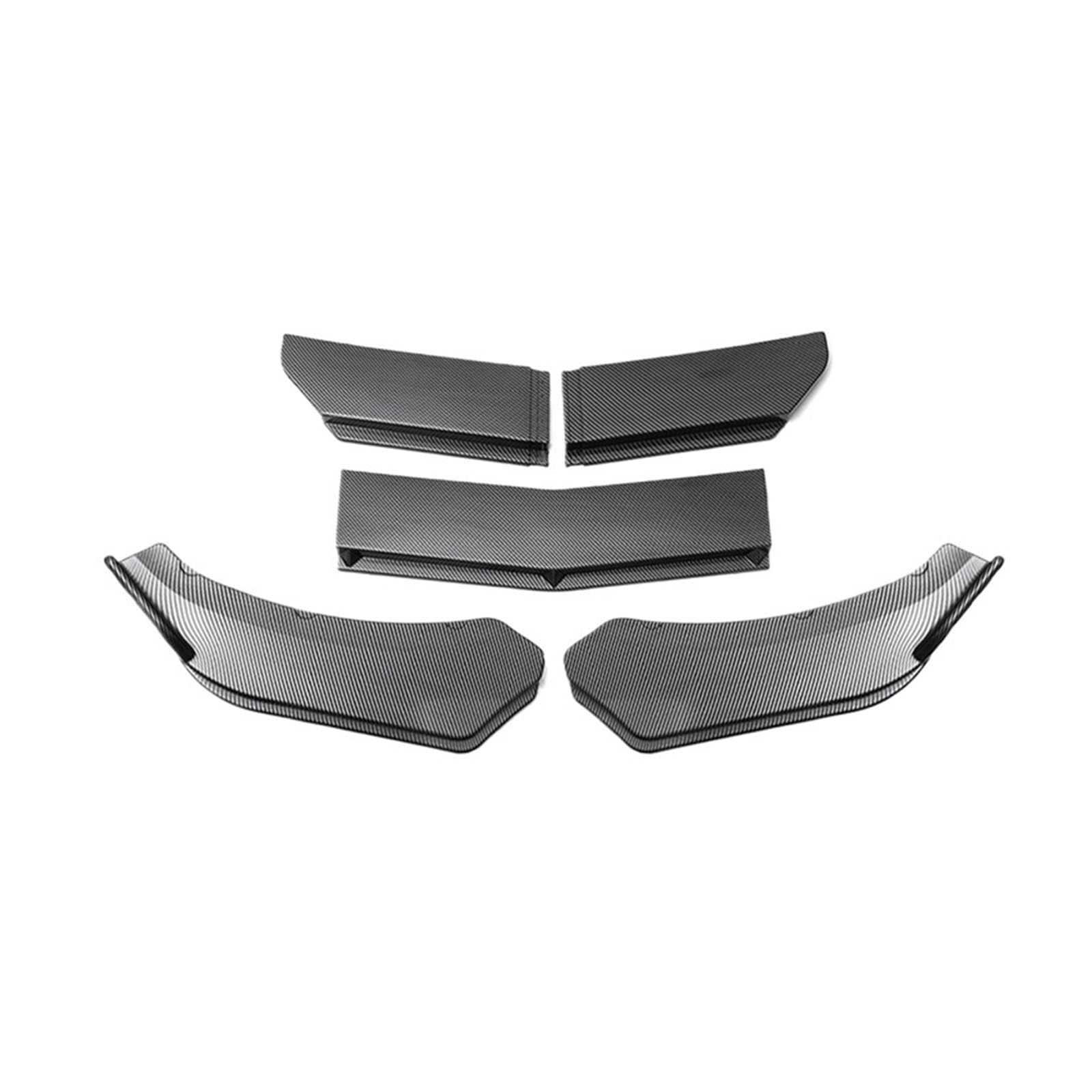 5Pcs Auto Front Schaufel Ente Lip Stoßstange Winddicht Spoiler Zubehör(5Pcs Carbon Fibre-01) von ewgrkbaaa