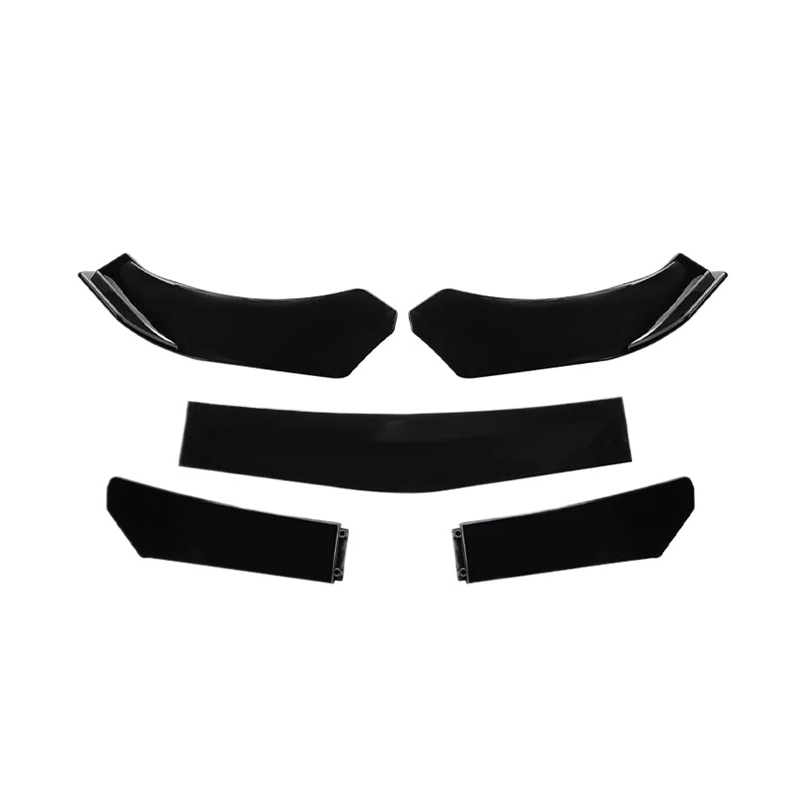 5Pcs Auto Vorderen Stoßfänger Separator Stoßstange Lip Body Kit Ente Lip Separator(5Pcs Bright Black) von ewgrkbaaa