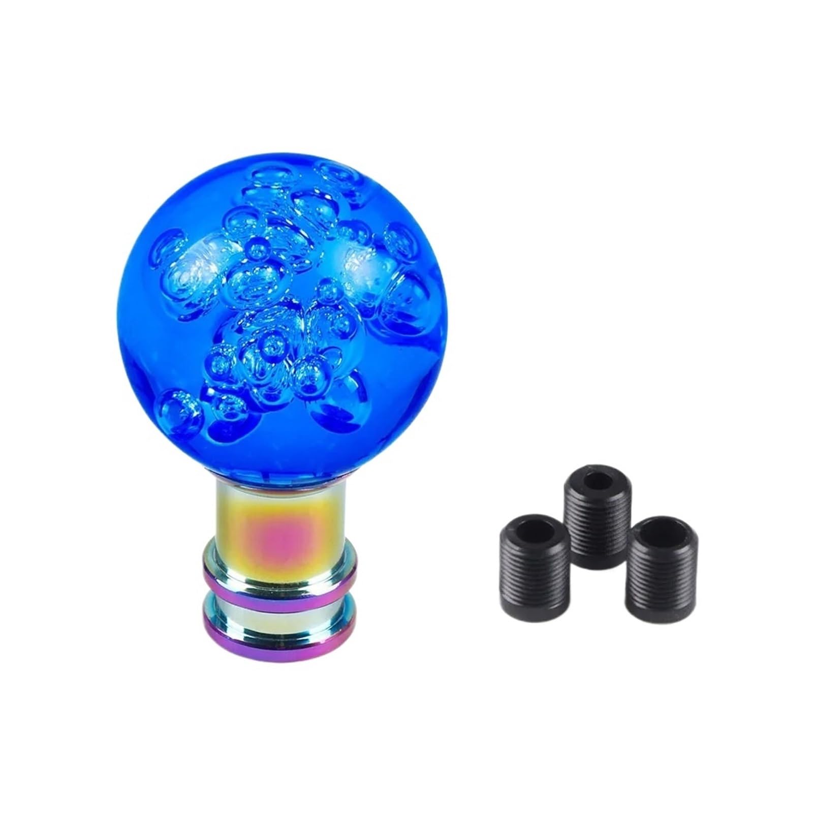 Auto Acryl Schaltknauf Manuelle Getriebe Shifter Kopf Schaltknauf Stick Kristall Transparent Blase Blau Klar Schaltknauf(Deep Blue) von ewgrkbaaa