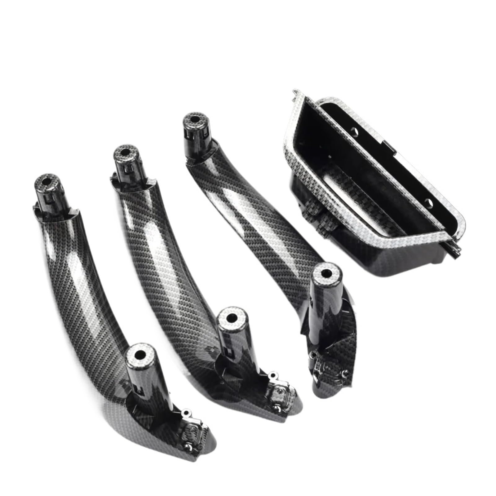 Auto-Innentürgriff vorne Links, Zugverkleidung, Türinnenverkleidung, Griff 51417250307, ​​kompatibel mit X3 X4 F25 F26 2010-2016(RHD Carbonfiber Set) von ewgrkbaaa