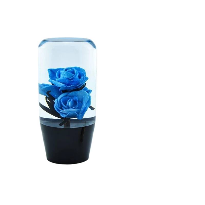 Autozubehör Schaltknauf Kristall Transparent Blume Stick Shift Köpfe 10CM(Blue) von ewgrkbaaa