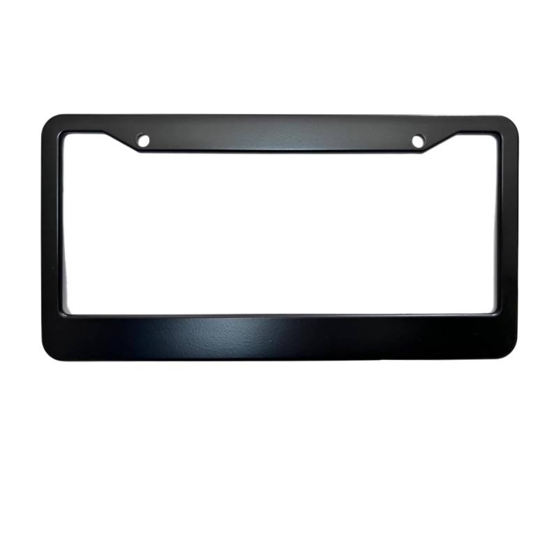 Nummernschildrahmen-Abdeckung aus Aluminiumlegierung, 2 Löcher, Compatible with Auto-Kennzeichenhalter vorn/hinten, mit Schraubenkappen, Silberton(Black) von ewgrkbaaa