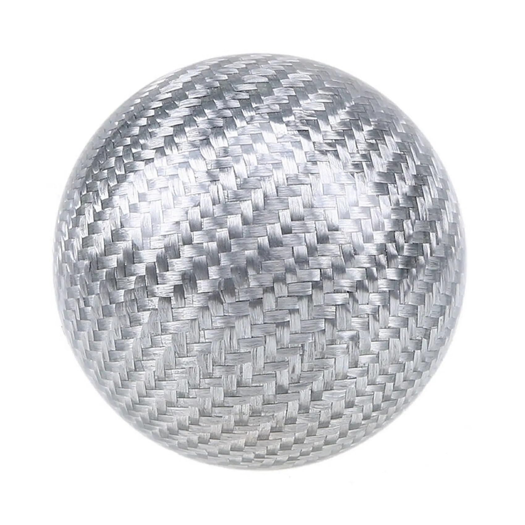 Real Carbon Fiber Silber Ball Racing Auto Ball Form Schaltknauf Kopf Shifter Hebel Runde Mit von ewgrkbaaa