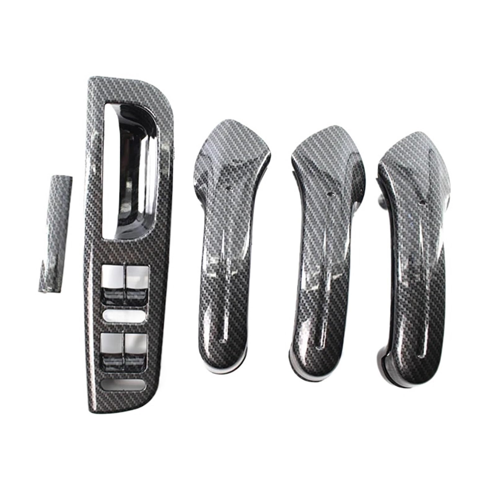 Vorne Hinten Links Rechts Tür Schwarz Pull Haltegriff Golf 4 MK4 Kompatibel Mit Jetta 1999-2004 Carbon Faser Stil 3B1867171E(Carbon Fiber) von ewgrkbaaa