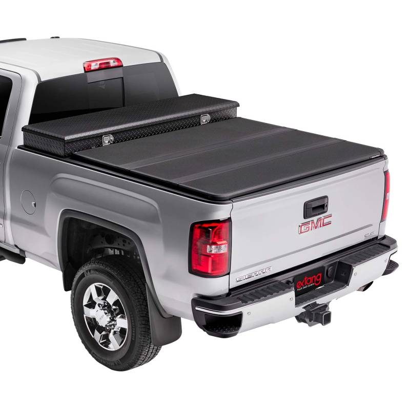 Extang Solid Fold 2.0 Toolbox Hard Folding Truck Bed Tonneau Cover | 84458 | Fits 2020 Chevy/GMC Silverado/Sierra, 2500HD/3500HD (nicht passend für werkseitige Aufbewahrungsboxen) 2,4 m Bett von extang