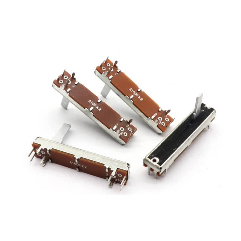 10pcs 45 mm Zweikanal-Stereo-Stereo-Schieber Potentiometer Fader,100K Ohm von ezqnirk