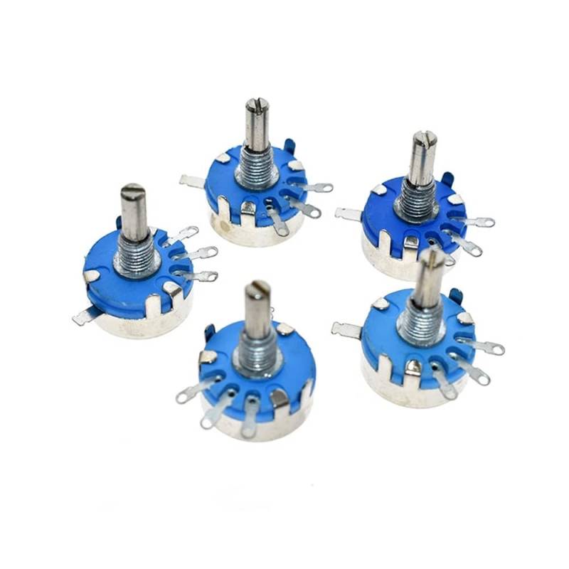 1PCS WH5-1A Kohlenstoffpotentiometer 3-Terminale Rundwelle Rotary Taper,470K Ohm von ezqnirk