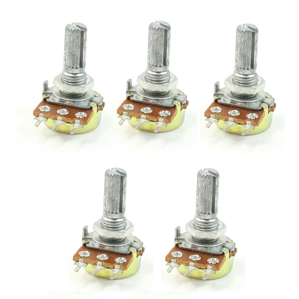 5pcs 10% 0,25W WH148 Variable Widerstände Einerdrehung Einstellung Rotary Carbon Film Taper Potentiometer 3 Pin 20 Mm Länge Welle,10K Ohm von ezqnirk