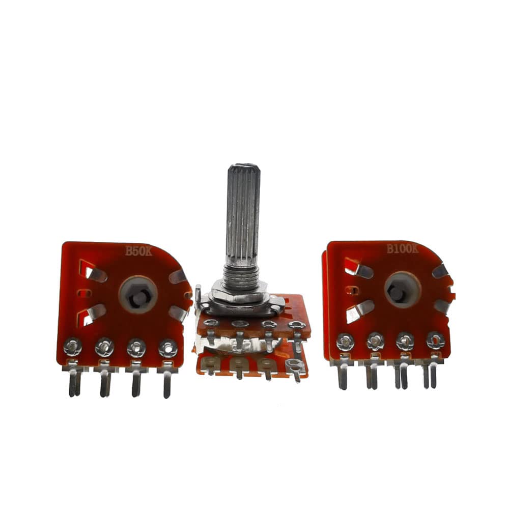 5pcs WH148 TW Alpha 25mm ± 15% Duplex Potentiometer 8Pin für Alpen RK27 RH2702,50K Ohm von ezqnirk