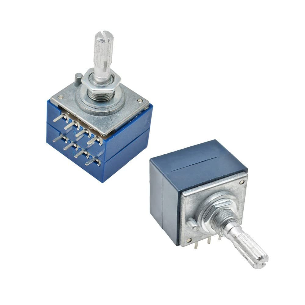 Alpen Audio Volumensteuerung Potentiometer Rh2702 8 Pins Stereo -Lautsprecher -Verstärker Volumen Drehpotenzentiometer,100K Ohm von ezqnirk