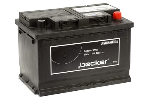 Starterbatterie Premium Starter-Batterie - 12 Volt, 77 Ah, 780 A Kofferraum von f.becker_line (70110058) Batterie Startanlage Akku, Akkumulator, Batterie,Autobatterie von f.becker_line