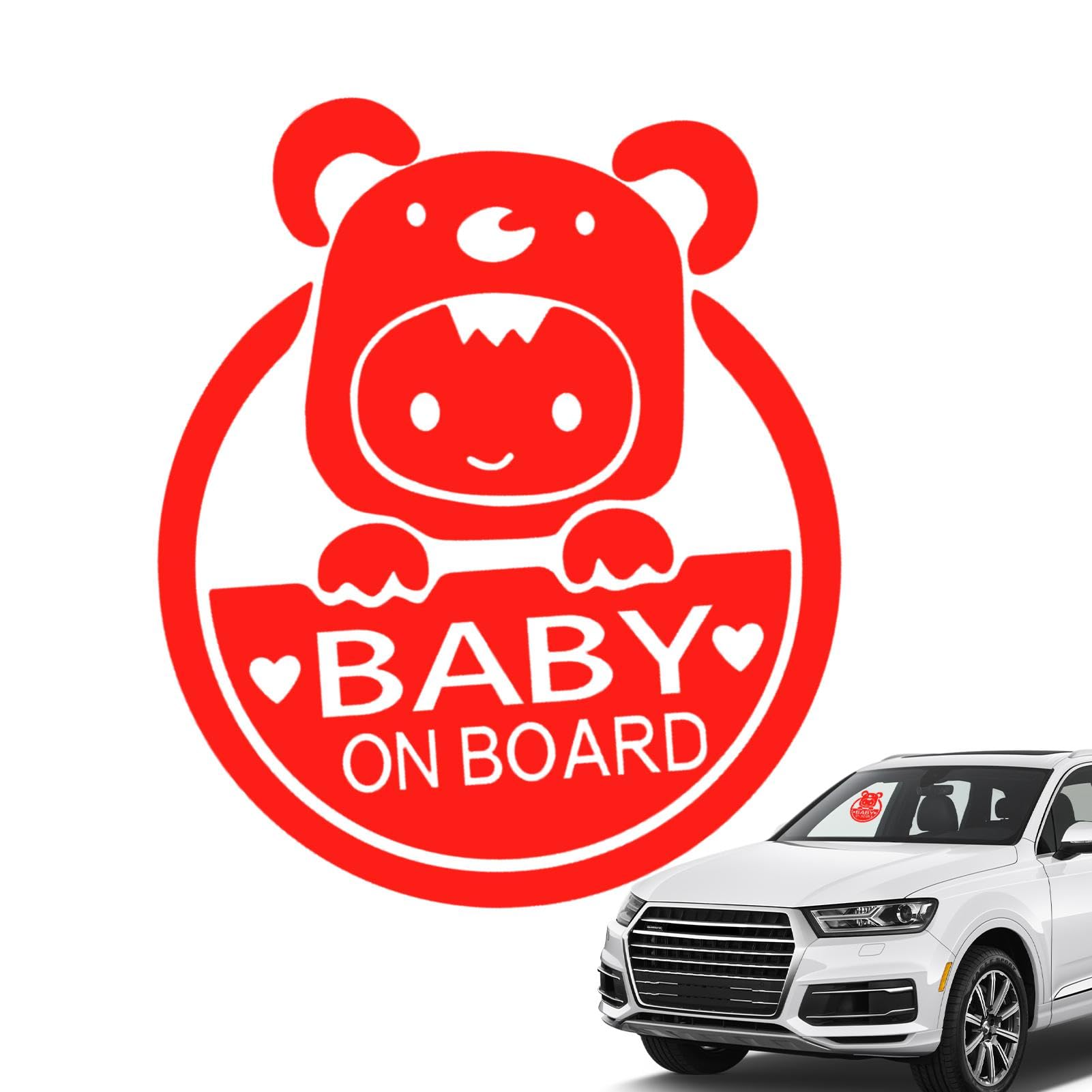 Baby-an-Bord-Schilder, lustiger Autoaufkleber, Auto-Styling-Aufkleber, Baby-an-Bord-Aufkleber für Autos, reflektierende Autoaufkleber, reflektierend, wetterbeständig für Frauen, Männer von fanelod